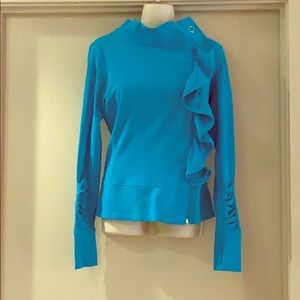 Karma athletic wear teal jacket